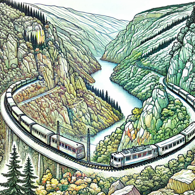 14. ジラ渓谷の山岳鉄道