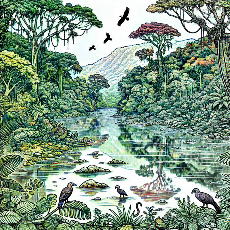 21. ジャ川の雨林風景