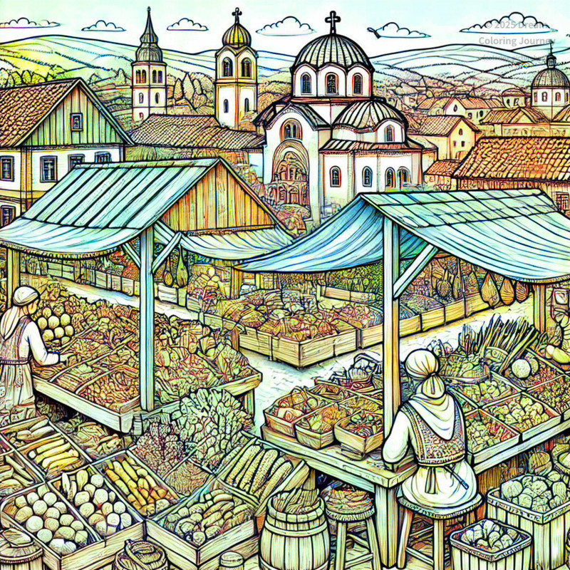 24. セルビアの伝統的な市場