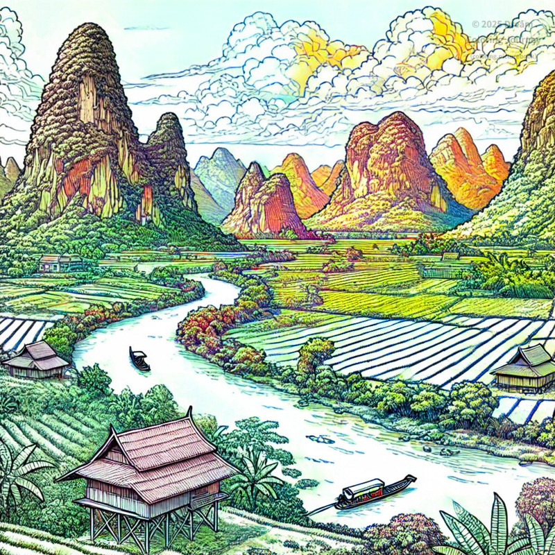 8. ヴァンヴィエンのカルスト地形