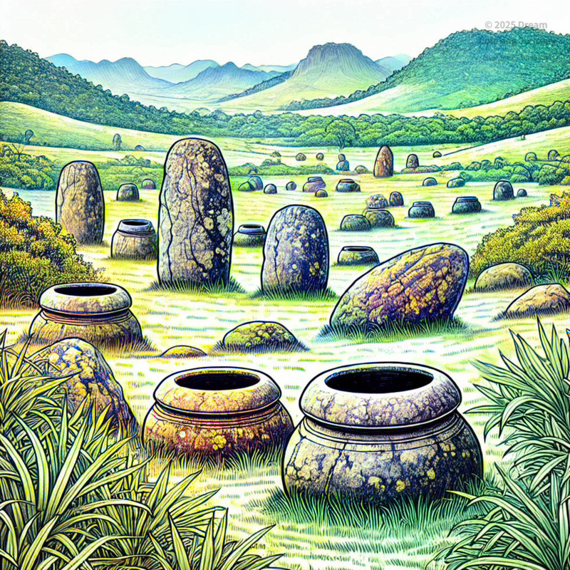 19. 平原の石壺群（ジャール平原）