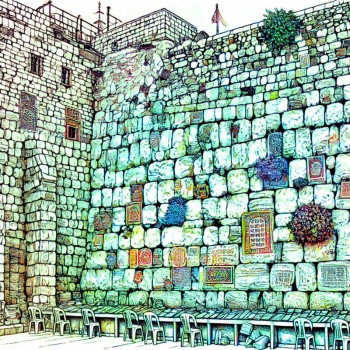 イスラエルの名所　塗り絵