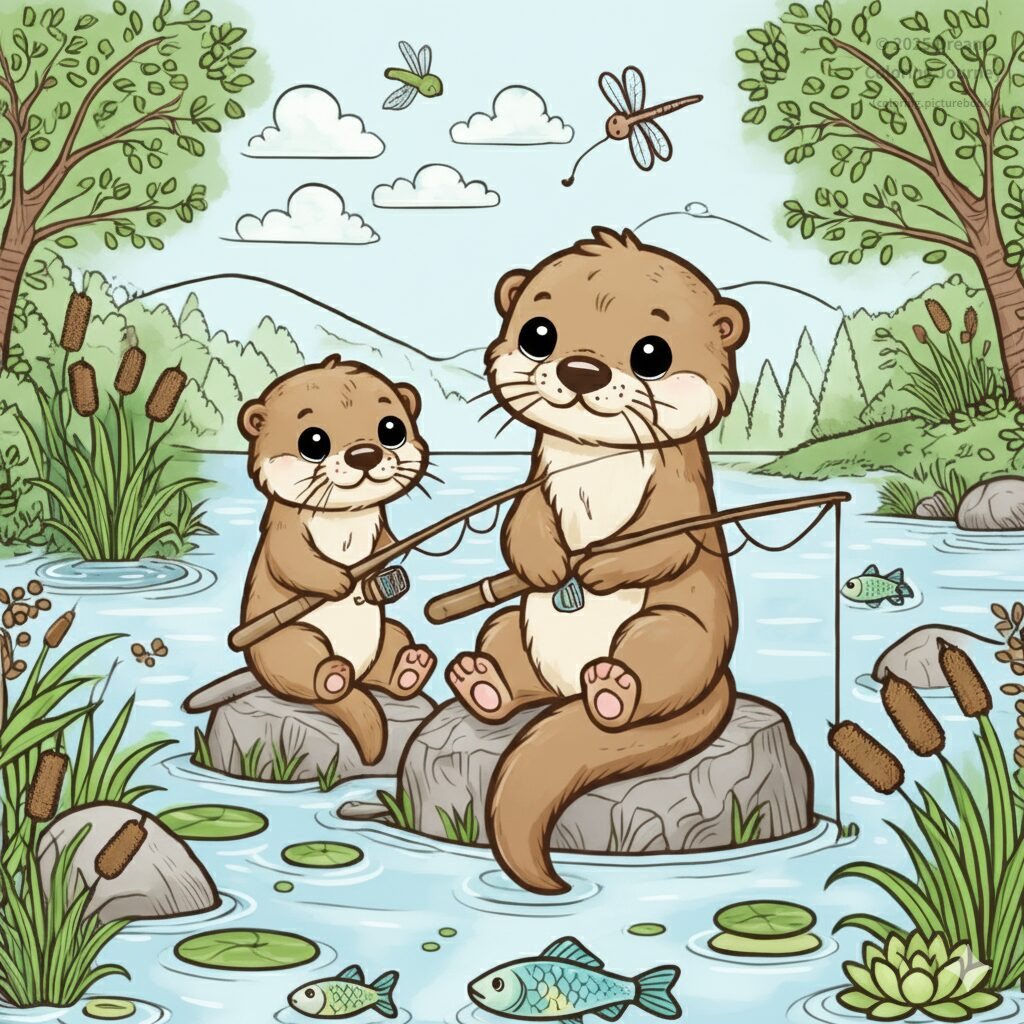 4. 川での魚釣り