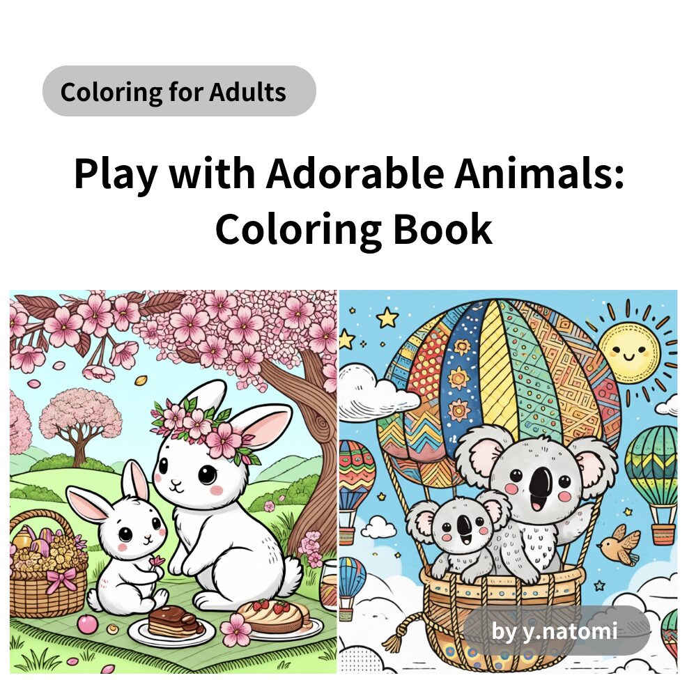Play with Adorable Animals: Coloring Book