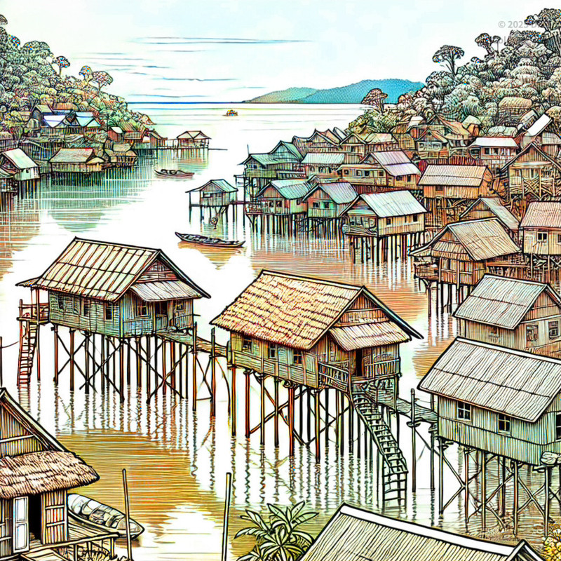 8. ハヌアバダの水上集落