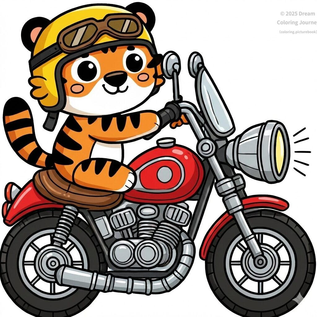 22 .オートバイとトラのライダー