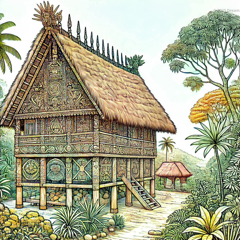 13. トロブリアンド諸島のヤム芋倉庫