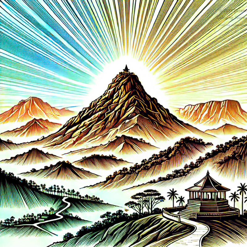 19. アダムス・ピーク（聖なる山の山頂と日の出）