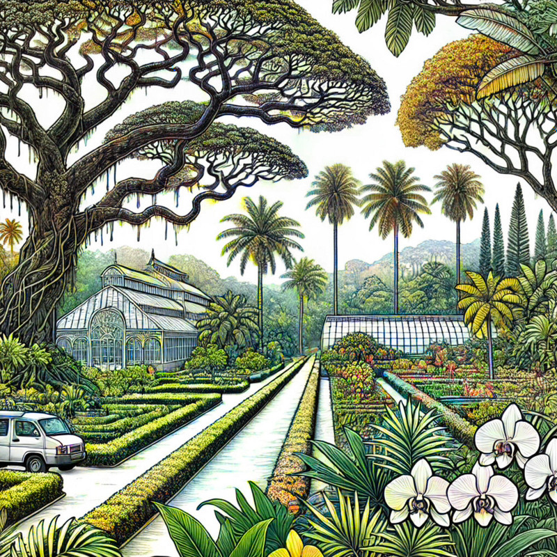 20. ペラデニヤ王立植物園（巨大な木々と蘭の庭園）