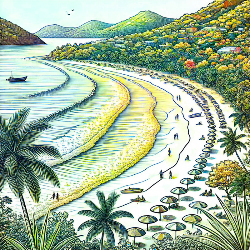 2. グランド・アンス・ビーチの海岸線