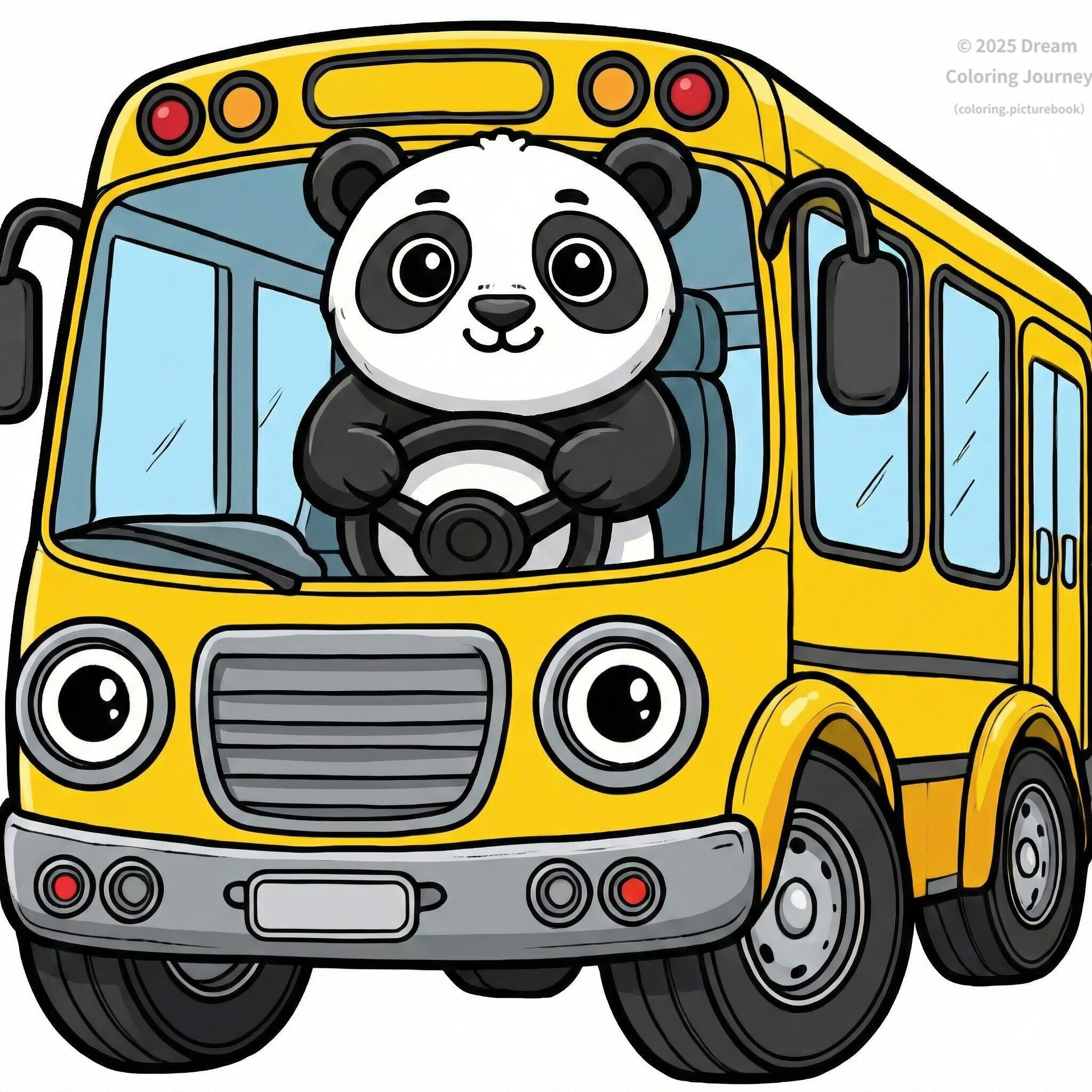 4 .バスとパンダの運転手
