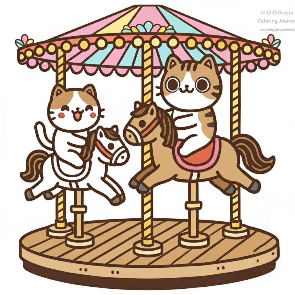 4. ねこさんの メリーゴーランド