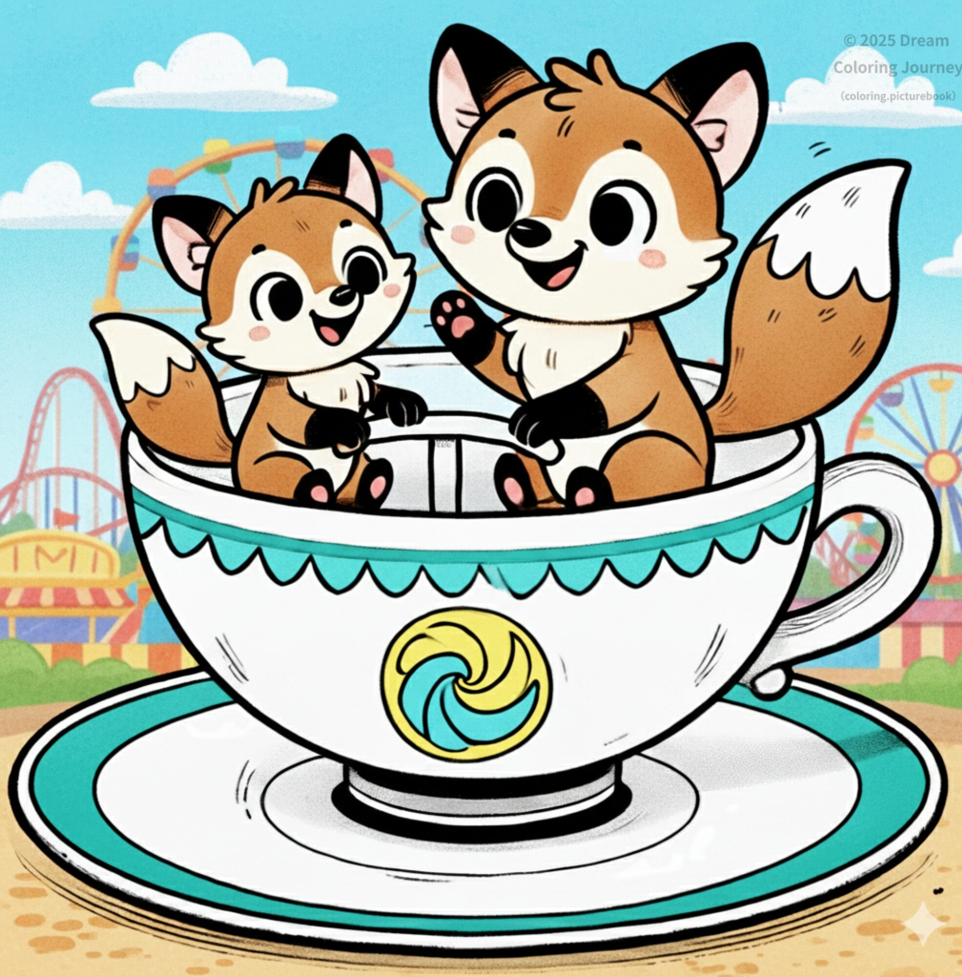 5. きつねさんの コーヒーカップ