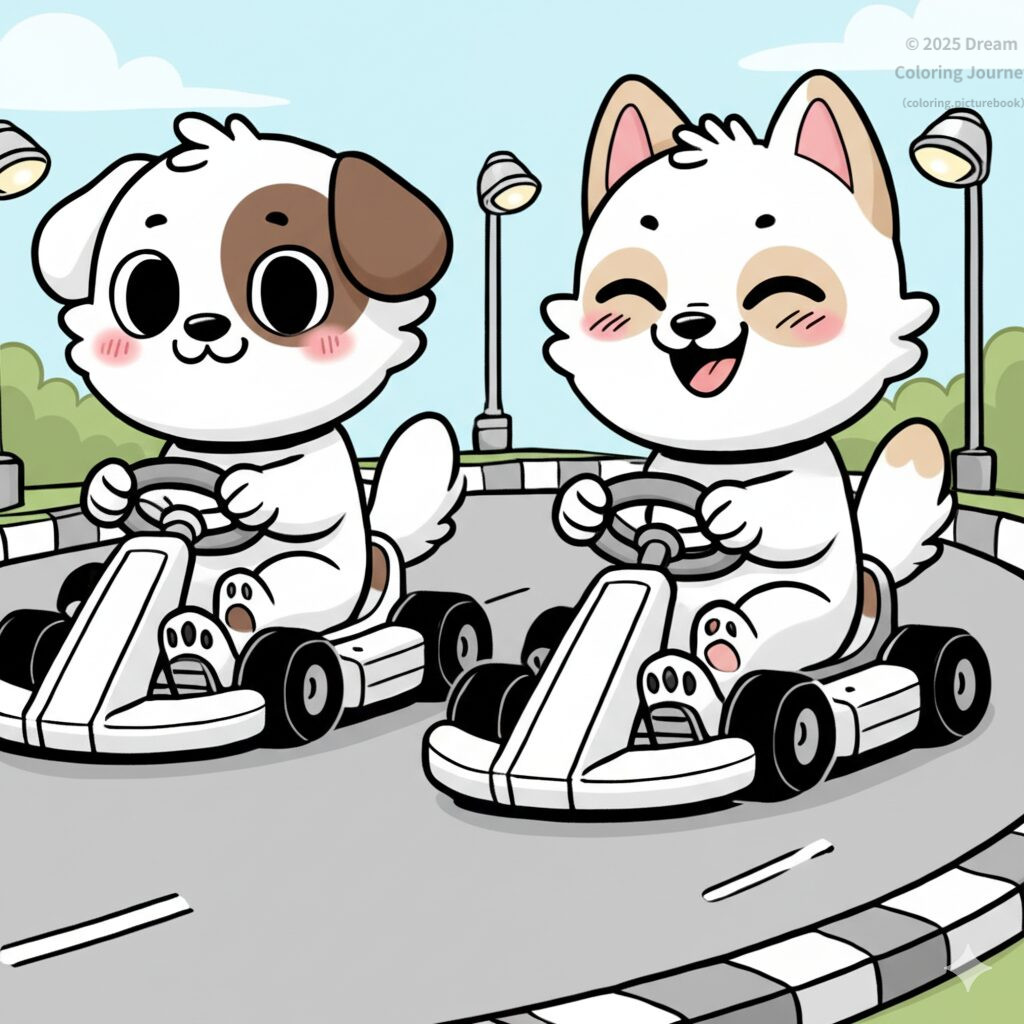 7. いぬさんの ゴーカート