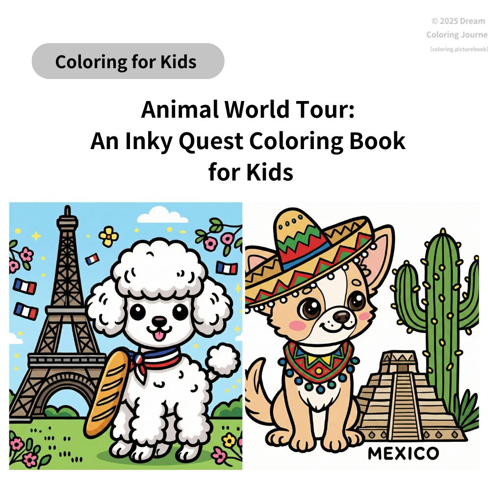 『動物たちの世界一周旅行 〜わくわく塗り絵の冒険〜』