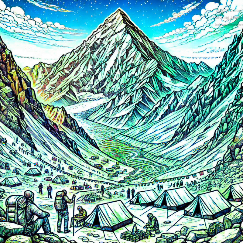 15. レーニン峰ベースキャンプの山景色