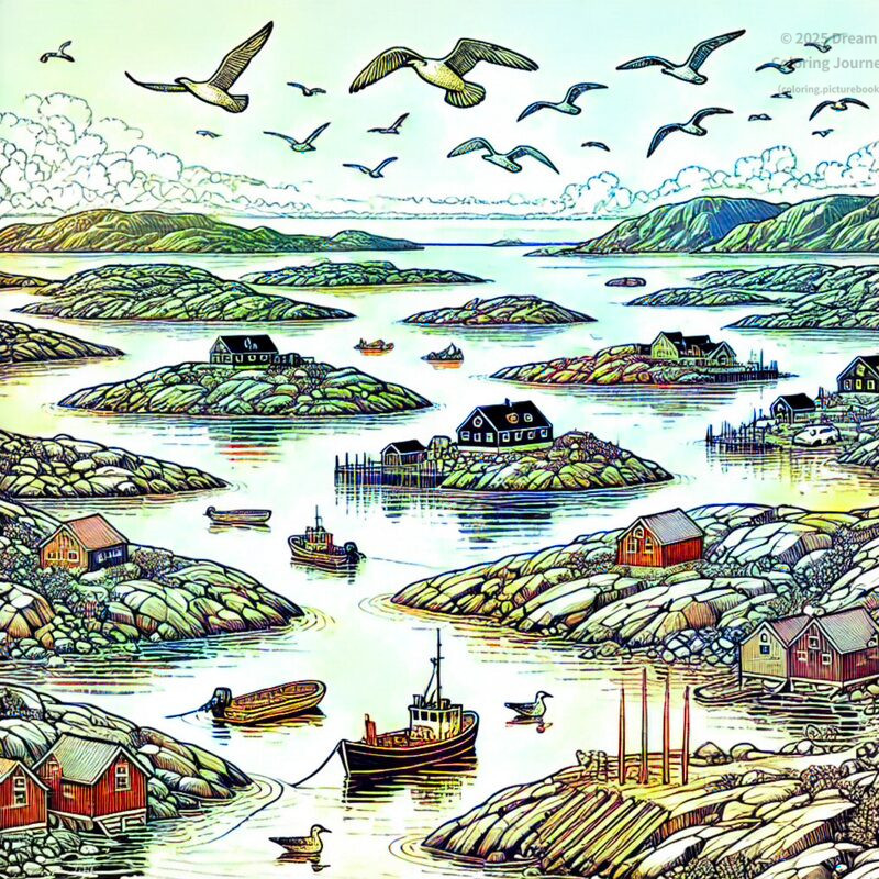 16. アシアート諸島と小さな船