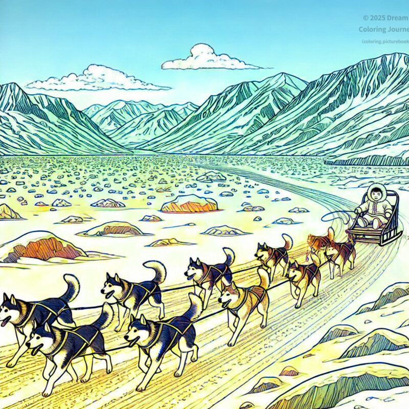 19. 北の空の下を走る犬ぞり