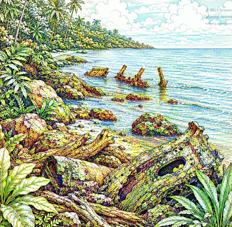 5. SSプレジデント・クーリッジ号周辺の海岸風景