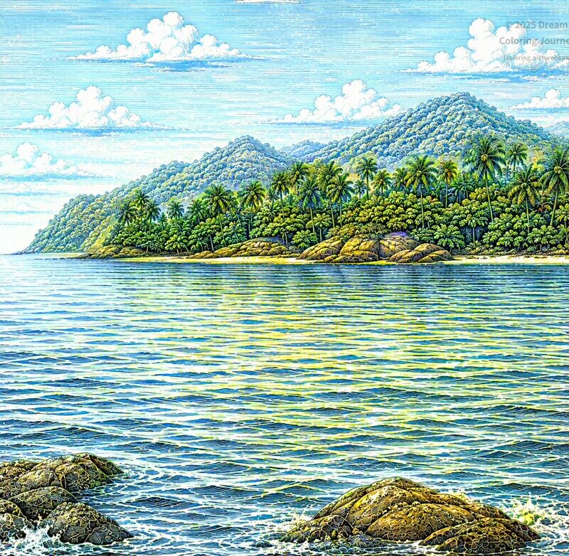23. 海から見た離島の景観